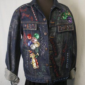 Embellished New Orleans Denim Jacket